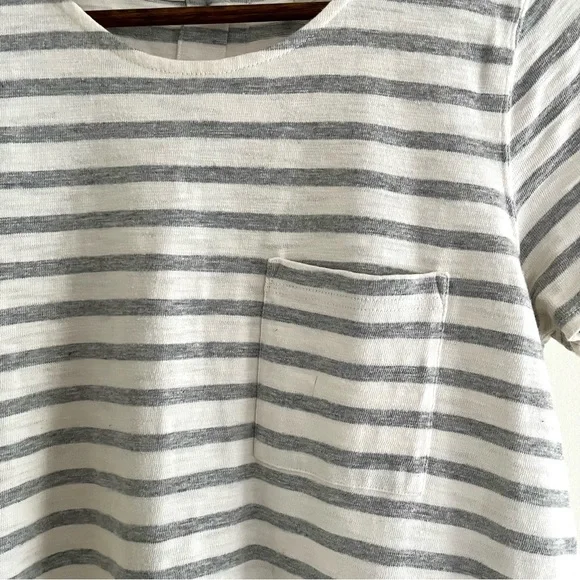 Madewell Button Back Striped T-Shirt Dress Small - Picture 5 of 8